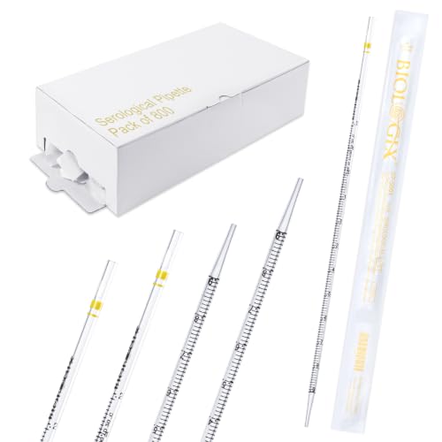 800Pcs 1mL Serological Pipette, Sterile Plastic Serological Pipet - size: 1ml-800Pcs