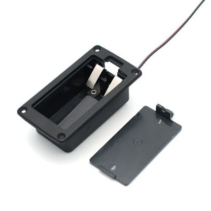 9 Volt Battery Box with Switch Leads Battery Box Suitable for Pickups and Violins - size: 72x38.5x23mm