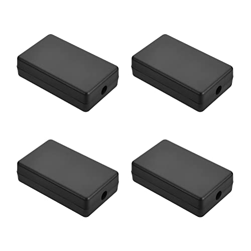 Heyiarbeit ABS Plastic Dustproof Junction Box Junction Project Box Enclosure Circuit Board Small Box 2.36"x1.42"x0.67"(LxWxH) for Electronic Projects Black 4pcs