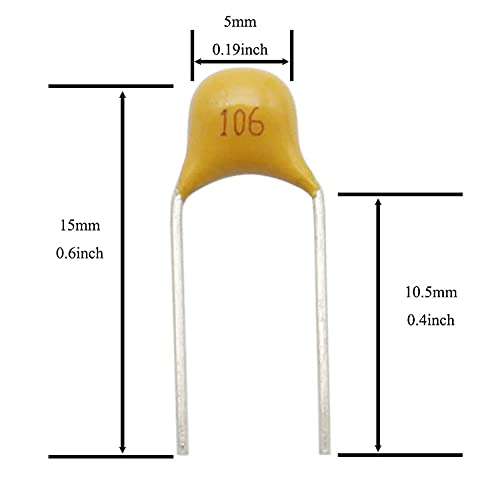 600Pcs 10Value Ceramic Capacitor Assortment Kit 0.1uf-10uf 50V DIP Monolithic Multilayer Chip Capacitors for Hobby Electronics, Audio-Video Project Electronic Repair