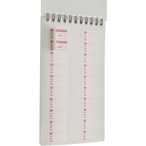 SPI 14-006-1 Clear-Cover Calibration Labels: 140 Count, 1" x 5/8", Red Print - color: Red