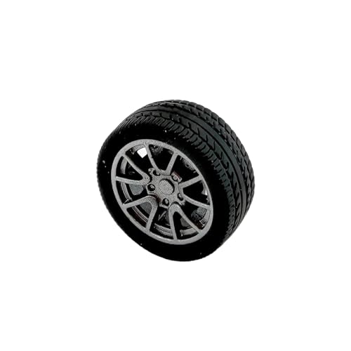 12PCS Toy Wheel RC Car Rubber Tire Wheel with Round Rod Shaft Axles for RC Car Truck Robot Boat Helicopter DIY Model Toy Building Project (2.5x28mm) - style: 2.5x28mm