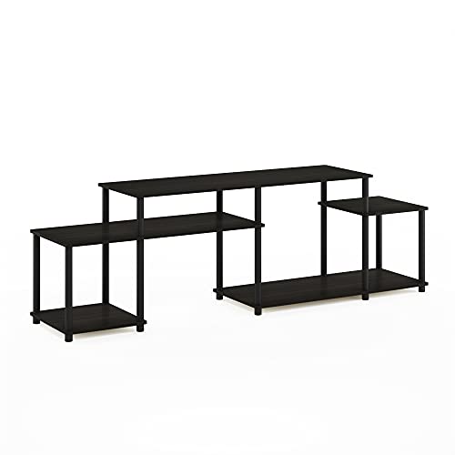 Furinno Turn-N-Tube Handel Stand for TV up to 55 Inch, Espresso - color: Espresso/Black, style: 72 Inch