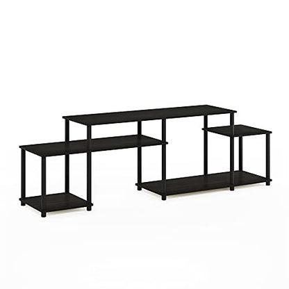 Furinno Turn-N-Tube Handel Stand for TV up to 55 Inch, Espresso - color: Espresso/Black, style: 72 Inch