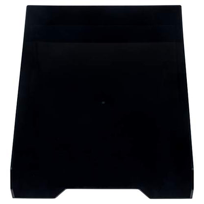 JAM PAPER Stackable Paper Trays - Black - Desktop Document, Letter, & File Organizer Tray - Sold Individually - color: Black, size: Pack of One (1) Tray