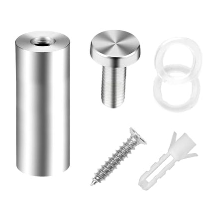 Standoff Screws for Acrylic Signs - Metal Mounts & Spacers (0.6x1.96inch) - size: 0.6x1.96 in (12 Pcs)