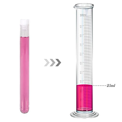 48 Pack Plastic Test Tubes with Caps 25ml 16x150mm Clear