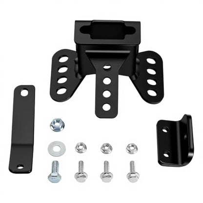 Motorcycle Driver Backrest Mounting Hardware Kit Compatible with Harley Touring 2009-2025, Adjustable Seat Backrest Bracket Base with Bolts, Black, Fit Road Glide Street Glide Electra Glide Road King