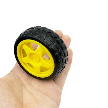 4PCS Toy Car Wheel 65mm Rubber Tire Wheels for RC Car Truck Robot DIY Model Toy Parts