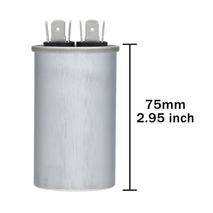 VEXUNGA 12.5uF 12.5 MFD 370VAC 440VAC 450VAC 50/60Hz CBB65B Round Run Start Capacitor for AC Unit Fan Motor Start or Pool Pump or Air Condenser Straight Cool - style: [V02] 12.5uF Round