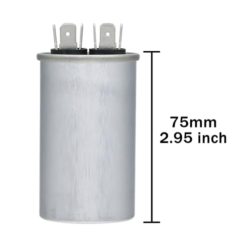 VEXUNGA 12.5uF 12.5 MFD 370VAC 440VAC 450VAC 50/60Hz CBB65B Round Run Start Capacitor for AC Unit Fan Motor Start or Pool Pump or Air Condenser Straight Cool - style: [V02] 12.5uF Round