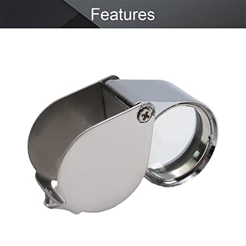 Othmro 1Pcs Magnifying Glass, Mini Microscope Jewelry Eye Loupe Magnifier Magnifying Glass Powerful Doublet, Chrome Plated, Round Body Jewel Loup, 21 mm,20X 2000%,Silver,for Antiques, Coins - color: 20x/21mm