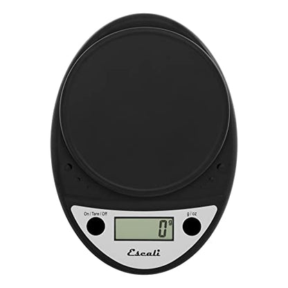Escali Primo Digital Food Scale Multi-Functional Kitchen Scale and Baking Scale for Precise Weight Measuring and Portion Control, 8.5 x 6 x 1.5 inches, Black - color: Black