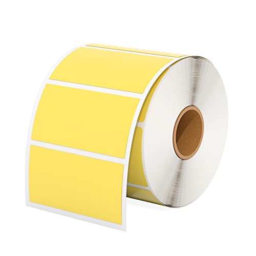 MUNBYN 2.25x1.25 Thermal Labels, 1000 Sheets/Roll, Yellow - color: Yellow, size: 2.25" x 1.25"