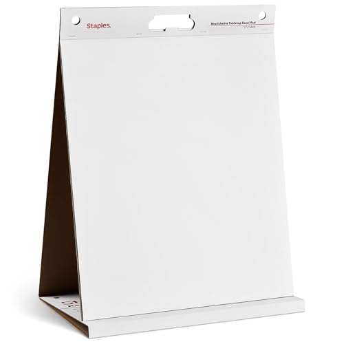 Staples Stickies Tabletop Easel Pad, 20x23 Inch, White, 20 Sheets - size: 20'' x 23'', style: 1 Pack