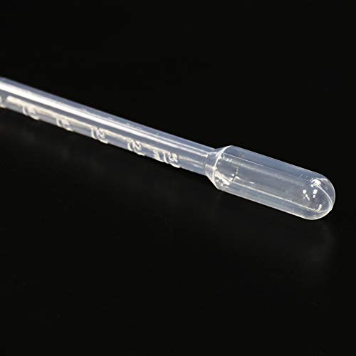 ULAB 100 Pcs Sterile Transfer Pipettes, Individual Peel-Pack, Vol. 7ml, 0.5ml Graduation Interval, 155mm Long, Low-Density Polyethylene Material, UTP1014 - style: Vol.7ml, 100pcs, Individual Peel-Pack