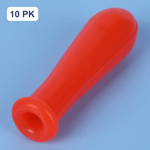 Labasics Dropper Silicone Cap, Glassware Accessory for Sealing Glass Pipettes During Experiments, for Laboratory Use Only (Pack of 10), Red