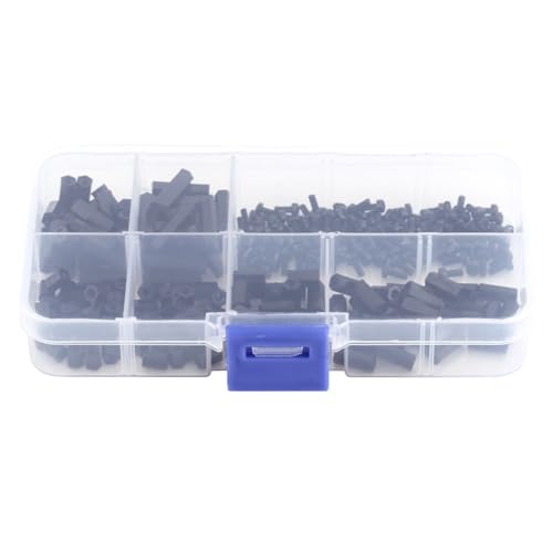 Eujgoov Nylon PCB Standoff Spacer Kit PA66 M2 M3 Male Female Threaded (M2 - size: M2 dual-pass-D model