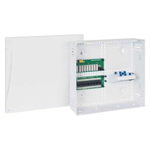 ICC 14-Inch Structured Wiring Enclosure Kit with Cover, White, 1-Pack - color: Voice/Data/Video Combo, size: 14-inch