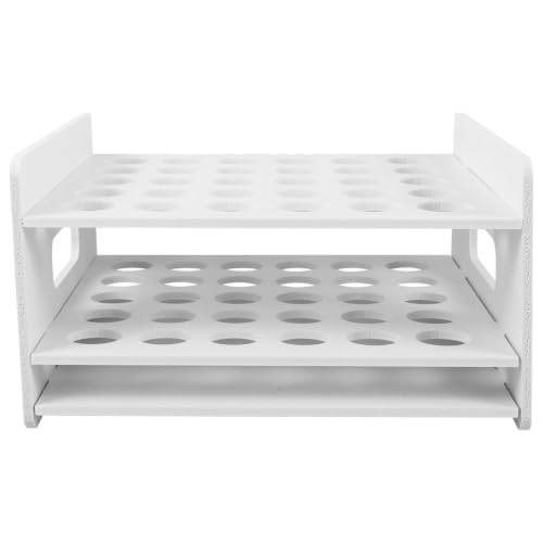 Scissors Organizer and Test Tube Display Rack 30-Hole Wooden Storage Box for Classroom Home Office Use