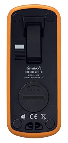 Lavatools KT8 Digital Kitchen Dual Timer & Stopwatch, Backlight, Ultra Loud Alarm, Mute Function, Quick-Set Buttons, Hang Hole, Magnetic for Cooking and Classroom with Lanyard - color: Tangerine