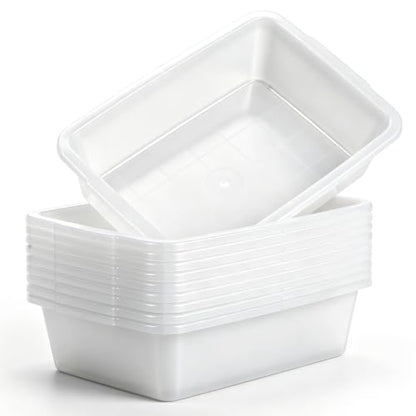 Kingdder 10 Pcs Plastic Lab Trays 9.45''x6.69''x2.56'' Polypropylene Tray - size: 9.5'' L X 6.7'' W X 2.7'' H