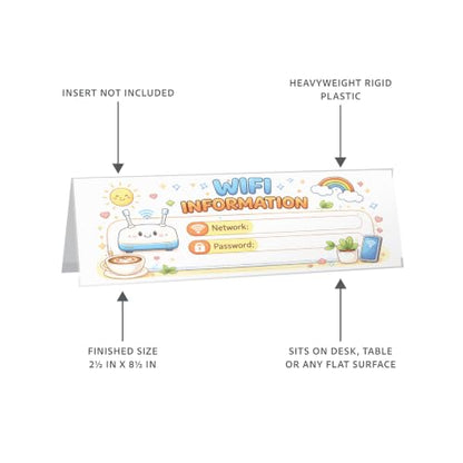 C-Line Medium Rigid Plastic Name Tent Card Holders, Clear, 25/Pack (87597) - size: 2-1/2 x 8-1/2 Inches