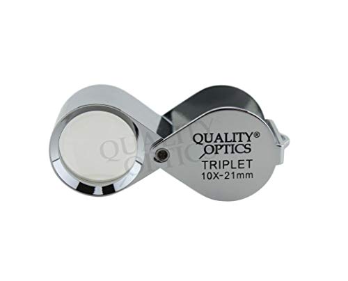 Hastings 10X Loupe Highest Optical Grade Glass Element Lens - color: Chrome