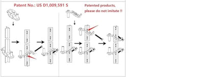 T-Post Gate Hinge Pins - Heavy Duty Gate Hanger, Hang a gate from a Metal T Post, Steel Gate Hinges Target Hanger for Farm Gate, Garden & Backyard Gate, Easy to Install. (Patent) - color: Silver