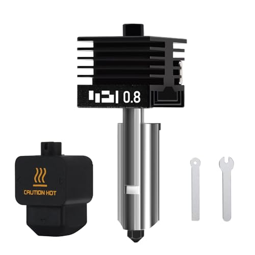 0.8mm Hardened Steel Hotend for Bambu Lab X2D/P2S/H2S/H2D/A1/A1 Mini, Extruder Print Head Removable Nozzle Quick Swap Hot End Design - color: 0.8mm, size: 1PCS