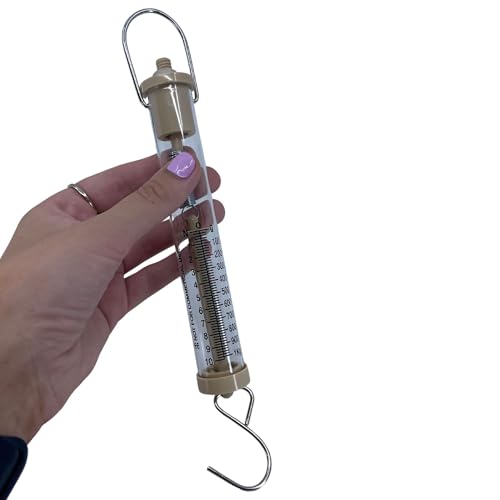 EISCO Newton Force Meter Spring Scale - Max Capacity 10N, 1 kg, Dual Scale Labeled. - size: 1 x 1.3 x 9.5 inches