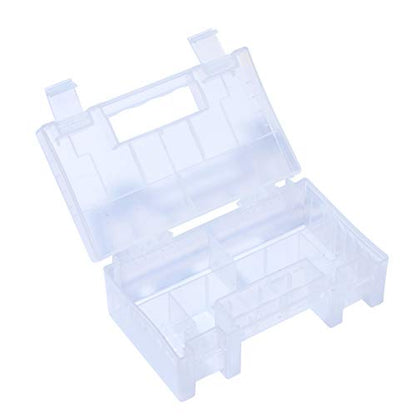 AA AAA Battery Storage Box Organizer Holder Portable Clear Plastic Case Container - Holds 20xAA+14xAAA Batteries - size: 20xAA + 14xAAA