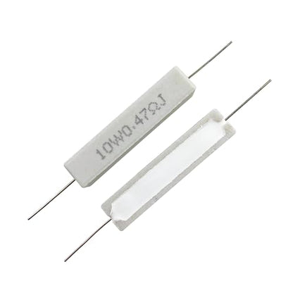 25 Values 10W Ceramic Cement Resistor Kit 0.05 Ohm - 100 Ohm - size: 0.05Ω-100Ω 50PCS