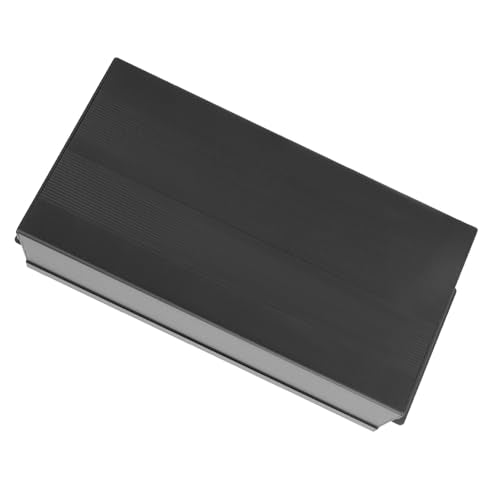 Yctze DIY Hobby Project Box, Aluminum Enclosure Electronic Cooling Case for Circuit Board, Size 55 X 106 X 200mm ((Sand Black with Bent Plate))