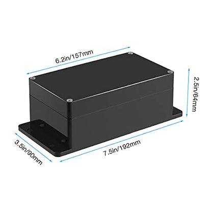 Plastic Project Box ABS IP65 Electronic Enclosure Waterproof Junction Box with Fixed Ear 6.2" x 3.55" x 2.3" - size: 6.2"x3.54"x2.3"