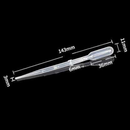 100-piece Package 2ML Pipette Plastic Pipette Drip Pipette Used to Transfer Liquids, resins, handicrafts, Essential Oil Mixing, Fish Tank Cleaning, Student Scientific Research Activities, etc.