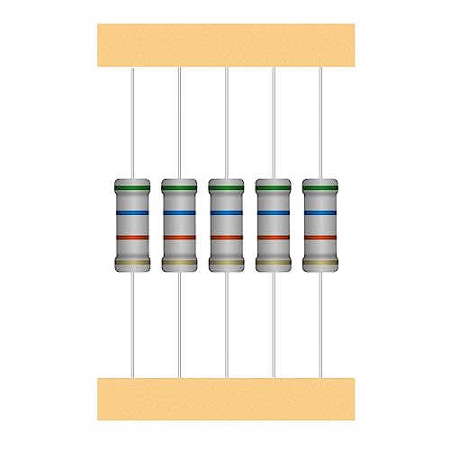 25 Values 2W Carbon Film Resistor Kit from 1 Ohm to 1M Ohm 2 Watt 5% Resistors Assortment - size: 2W