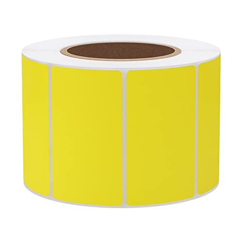 Hybsk 2.25x1.25 inch Color Direct Thermal Labels for Shipping, Barcodes, Address, Compatible with Rollo Label Printer & Zebra Desktop Printers (2.25"x1.25",Yellow) - color: 1 Roll Yellow, size: 2.25"x1.25"
