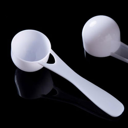 Small Scoop Measuring Spoon,Set of 10,Short Handle Spoons for Spices Jar Powder Bags Dry Goods,Home and Lab Supplies (10, 5g), White