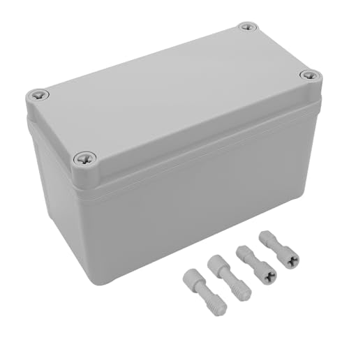 LeMotech Junction Box IP67 Waterproof Dustproof ABS Plastic Project Box for Electrical Outdoor Enclosure Gray 6.3 x 3.1 x 3.7 inch (160 x 80 x 95 mm) - size: 6.3" x 3.1" x 3.7" (1pc)