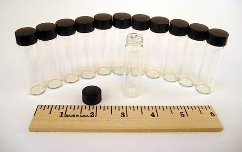 2 Dram - Clear Glass Vials - Pack of 12 - size: 2 Dram