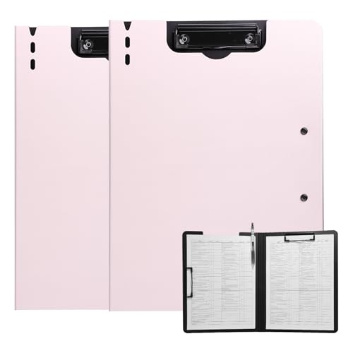 FRETONBA Clipboard Folder, 2 Pcs A4 Foldable Pink - style: 2Pack-Pink
