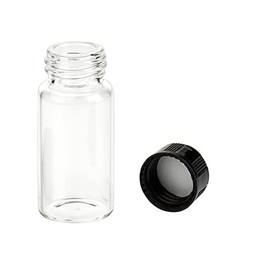 ALWSCI 100PCS 5ML Clear Tiny Glass Vials with Screw Caps - color: Clear Glass Sample Vial, size: 5ML 18*40MM