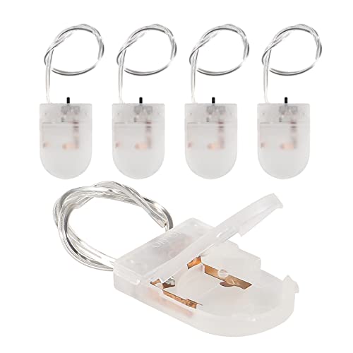 Alinan 5pcs Button Battery Holder Coin Cell Battery Holder with Switch CR2032 1 X 3V Battery Holder Battery Storage Boxes Cover with Wires On ON-Off Switch Socket Container (Clear) - color: Clear