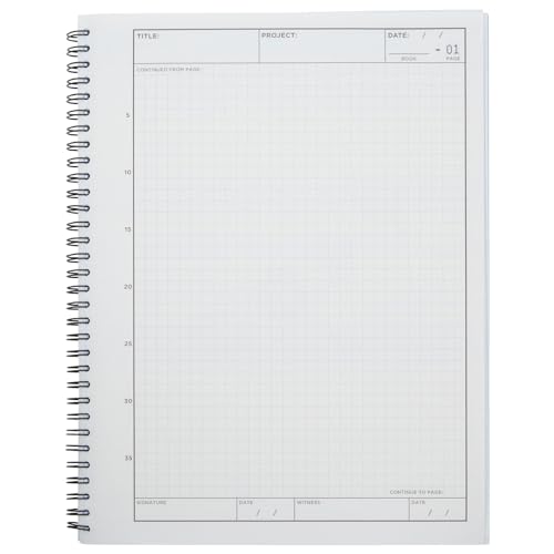 Bright Creations Carbonless Laboratory Notebook with 100 Sheets, Engineering Paper (8.5x11 In, 2 Pack)