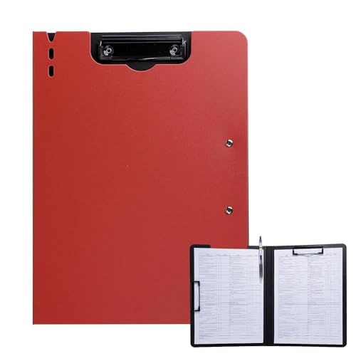 FRETONBA Clipboard Folder, A4 Foldable Red - style: 1Pack- Red