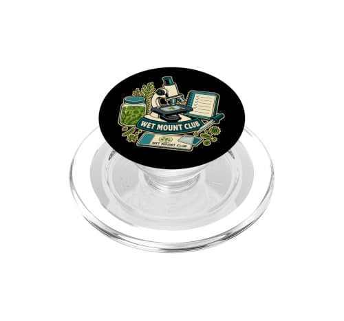 Wet Mount Club Microscopy Slide Preparation PopSockets PopGrip for MagSafe - style: Magnetic PopGrip