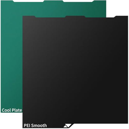 Upgraded Kobra 3 Cool Plate + PEI Build Plate for Kobra 3 V2 Combo,256x268mm Double Sided Texture Low-Temperature Cold Plate & Smooth Import PEI Film Spring Steel Printed Bed for Anycub 3D Printer. - size: 256x268mm