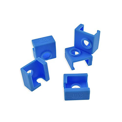 Hahiyo 3D Printer Silicone Sock Cover Help Heat Stabilize Cooling Hold Secure Easy Clean Replace for Mk7/8/9 Hotend Extruder Creality Ender 3/3 5/5 Pro Cr-10/10s Anet A8 5pcs Blue - size: 3D PrinterSilicone-MK8-Blue-5Pcs