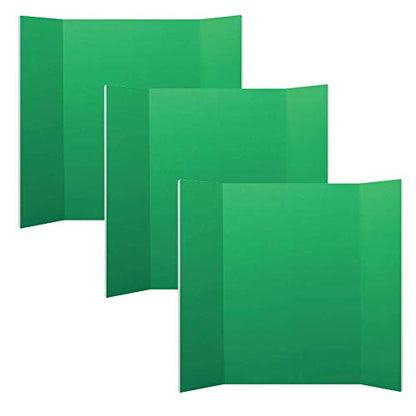 Flipside Products 36" x 48" Green Trifold Foam Project Boards - 3 Pack - color: Green, style: 3 Pack